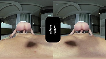 Vr porn Dominique riding her first big cock