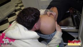 Hung Papi Stuck in Dish Washer Fucked Raw