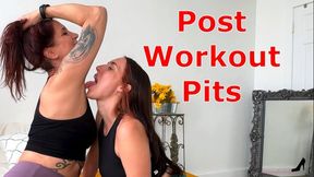 Post Workout Pits - Cadence Luxxx And Autumn Bodell Sweaty Armpit Worship with Armpit Smelling And Armpit Licking MOBILE