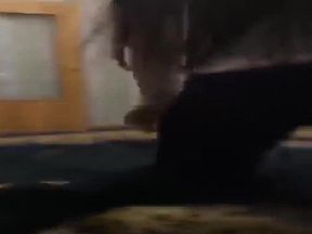 russian teen teasing with her ass in leggings