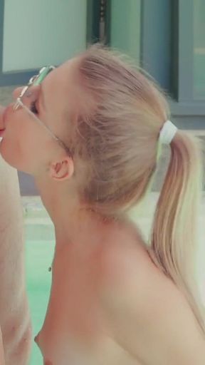 Must-see moment from &quot;Teen Ellie Moore fucks in the sun pool&quot;