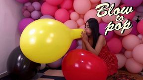 Ariel Dazzling Blow to Pop: Watch Her Push a Balloon to Its Absolute Limit!