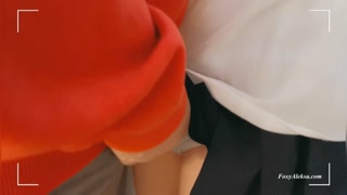 Crazy dirty fantasy!!!🔥 Petting in the public place 🔥 Girl in short skirt  in the bus. Sexy ass