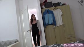 Stepsister got stood up by her date, so I fuck her! German Babe MaryHaze rides stepbrother!