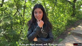 Crazy Cumwalk in Public Park Full of People - Public Blowjob Flashing