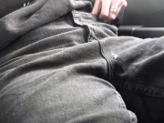 teen jerks off quick and fast in car