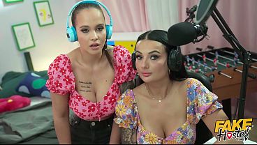 Fake Hostel - Girls with Big Beautiful Tits have Lesbian Sex in games room