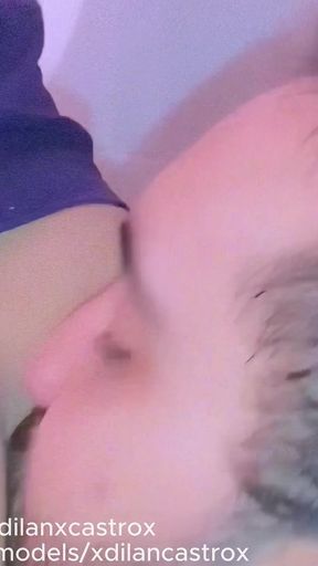 Cruising I Find My Straight Neighbor Repairing His Car and I Help Him by Giving Him My Ass Bareback. Creampie