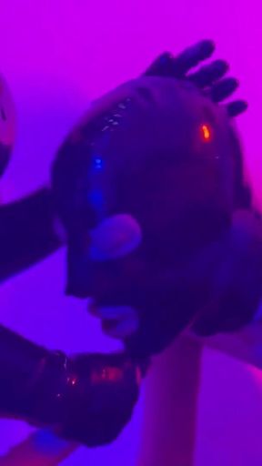 Latex Dommes Spitroast Their Slut