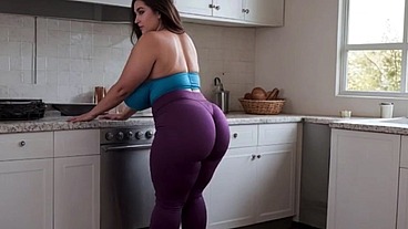I took care of my step son thick cock in kitchen (AI generated)