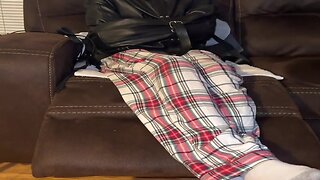 2 hours of breath control bondage in a straitjacket & no air holes hood bdsm latex