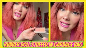 Rubber Doll Stuffed In Garbage Bag