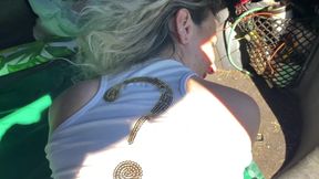 Hot Wife Takes Intense Outdoor Anal in Car Trunk - Amateur POV Real Couple