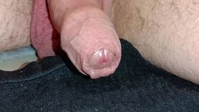 Big Cock Masturbation, Naked Edging, Close up Creamy Cum on Black Panties - Rockardglans