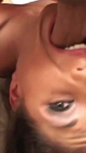 This Skinny Ass Slut Stripped and Had Two Cocks at Once in Her Nasty Mouth