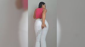 White jeans and juices flowing