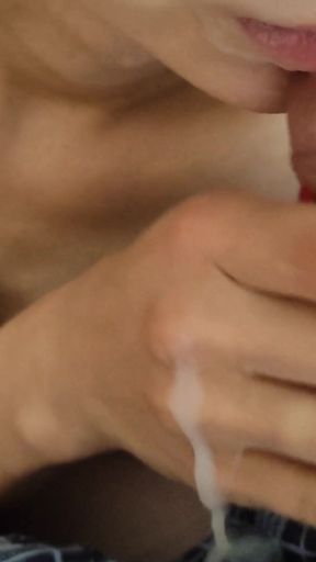Must-share moment from &quot;You will cum 100% on this video!!!My plump lips and gentle tongue brought him to a wild cumshot!&quot;