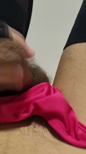 Big Cock SHEMALE Masturbation In Panties   Clip 1