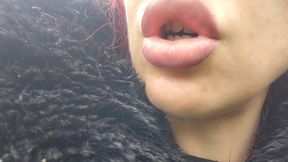 chantalchannel - hot lipstick, real outdoor, hear me burps in the public park