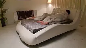 Slut tied on bed and ballgagged