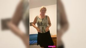 Blonde Bombshell Unleashes Busty Seduction Ripping Off Bra and Panties