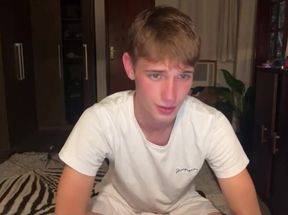 cute blonde smoking cumming bate cam