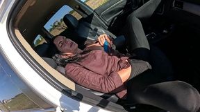 intense car play – tight leggings masturbation, blowjob & messy facial 305