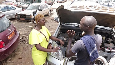 African gay pornstar during indetite shoot workout turns his producer on with his Fatale kidney shots to the point where he with his big black cock and muscular body fucks this slut publicly. very ex