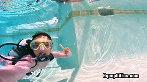 Aquaphilias- Zara's First Scuba Lesson Forgot Her Bikini Dives Deep in a Sheer See-Through Leohex
