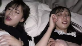 Asian Angel rides and sucks huge cock