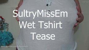 Wet tshirt tease