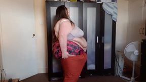 SSBBW DATE NIGHT TRY ON POPPING BUTTONS AND PANT STRUGGLES