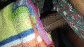 Big Black Cock a Man Handjob in Night Room