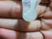Cum inside a condom, drink the cum and cum a second time - Camilo Brown