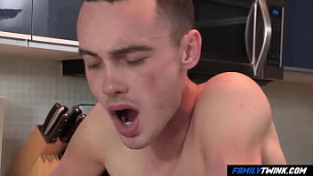 FamilyTwink - Nosy Stepdad Obligates his Twink Little Boy to Fuck in Kitchen