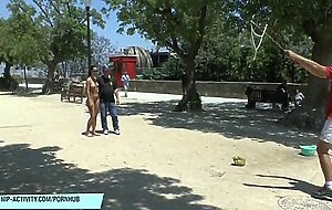 Victoria Sweet shows her sexy naked body on public streets