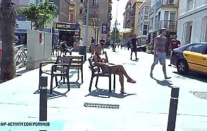 Victoria Sweet shows her sexy naked body on public streets