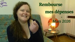Rembourse mes dépenses du mois - Mars 2026