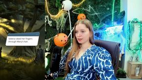 Selena with Mary around holy tree (intimate scene)