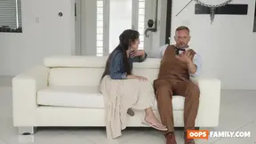 Hottest stepson and stepdaughter engage in rough deepthroat sex
