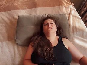 MILF Cums Brightly. Filled with Sperm the Chest and Face of a Gorgeous Girl. Tina Redangel