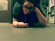 BBW In Knee High Socks And Pigtails Rides Dildo Til She Cums