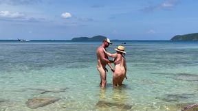 We Skinny Dipped and Fucked All Day on the Beach in Thailand - Real Amateur Sex
