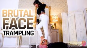 I crush and tramaple the slave's face under my bare feet! ( Face Trampling with Lady NIsha ) - 4K UHD MP4