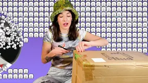 Cute mixed race girl tries out fuck machine for first time