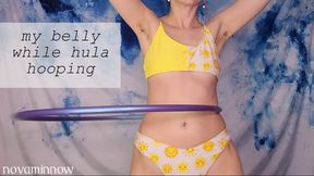 my belly while hula hooping