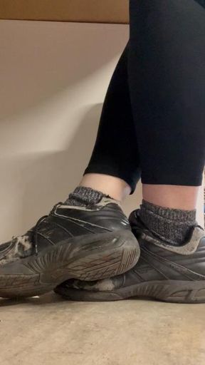 POV you’re under my work desk getting ignored while I stretch my feet