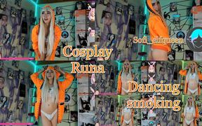 Halloween Ep2 Runa Cosplay Smoking and Dancing for You