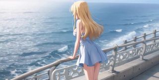 Blonde Mini Dress Slut Pier Ass &amp; Tit Flash Loud Masturbation Ai Generated