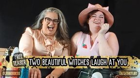 Two Beautiful Witches Laugh at you: Cruel BBW Goddesses Laughing, Pointing and Enchanting you ft: OctoGoddess and FaithTheFlirt 1080 Version